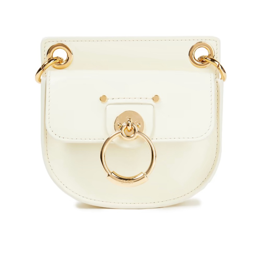 CHLOÉ Tess mini leather shoulder bag (ecru)